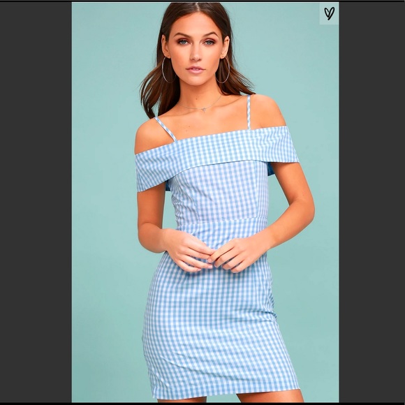 lulu’s gingham mini dress size xs - Picture 1 of 2